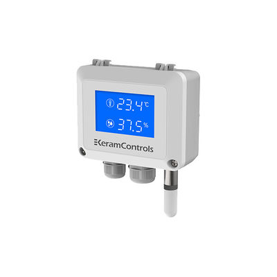 Instalacja ścian / przewodów Wskaźnik temperatury i wilgotności z wilgotnością roboczą 0 - 100% RH i podświetleniem LCD