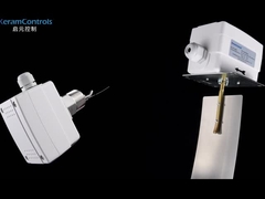 Przepływowy przełącznik powietrza z elementem pomiarowym łopatkowym do zastosowań przemysłowych